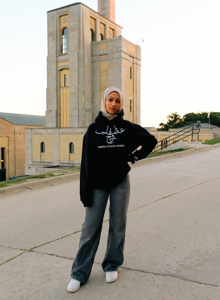 Mindful Soulful Heartful Arabic Hoodie- Midnight