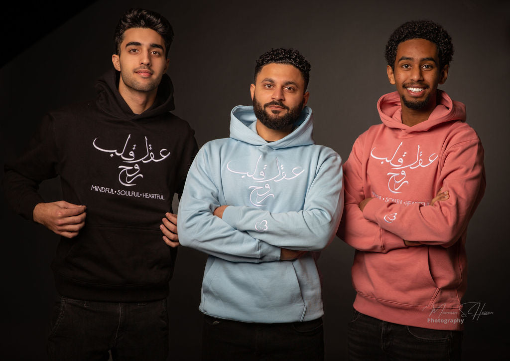 Mindful Soulful Heartful Arabic Hoodie- Midnight